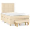 vidaXL &Kappa;&rho;&epsilon;&beta;ά&tau;&iota; Boxspring &mu;&epsilon; &Sigma;&tau;&rho;ώ&mu;&alpha; &Kappa;&rho;&epsilon;&mu; 120x200 &epsilon;&kappa;. &Upsilon;&phi;&alpha;&sigma;&mu;ά&tau;&iota;&nu;&omicron;