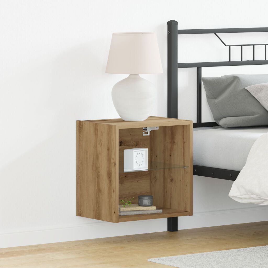 vidaXL Κρεμαστό Ράφι 2 τμχ Δρυός Artisan 40x28,5x40 εκ. Επεξεργασμένο Ξύλο
