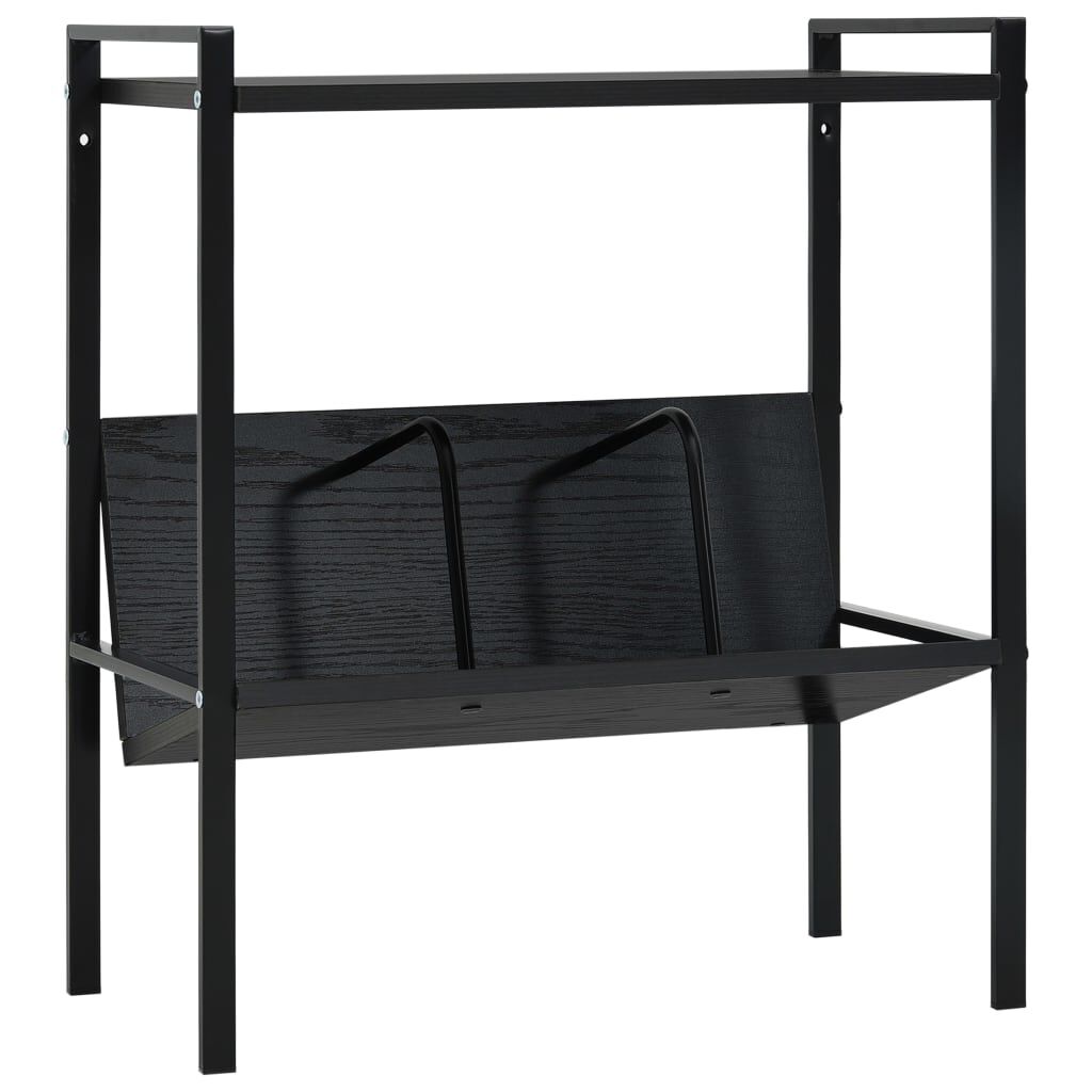 vidaXL Βιβλιοθήκη 2 Επιπέδων Μαύρη 52x28x59 εκ. Επεξεργασμένο Ξύλο