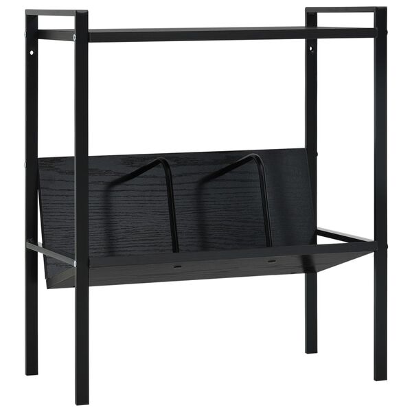 vidaXL Βιβλιοθήκη 2 Επιπέδων Μαύρη 52x28x59 εκ. Επεξεργασμένο Ξύλο
