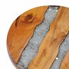 vidaXL Τραπεζάκι Σαλονιού 40x45 εκ. από Μασίφ Ξύλο Teak / Συνθ. Ρητίνη