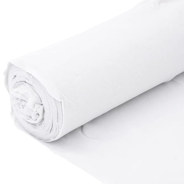 vidaXL Μεμβράνη με Γεωύφασμα Λευκή 1 x 10 μ. Πολυεστερικές Ίνες