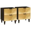 vidaXL &Kappa;&omicron;&mu;&omicron;&delta;ί&nu;&omicron; 2 pcs &Mu;&alpha;ύ&rho;&omicron; &kappa;&alpha;&iota; &Chi;&rho;&upsilon;&sigma;ό 40 x 33 x 46 &epsilon;&kappa;.
