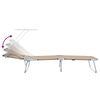 vidaXL Ξαπλώστρα 2-πρόσωπο 2 pcs Taupe 58 x 188 x 77 εκ. ύφασμα