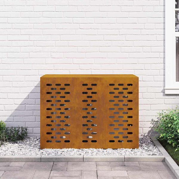 vidaXL Κάλυμμα κλιματιστικού Σκ rusty 110 x 50 x 80 cm