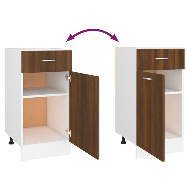 vidaXL Έπιπλο Με Συρτάρι Lyon Καφέ Δρυς 40 x 46 x 81,5εκ.