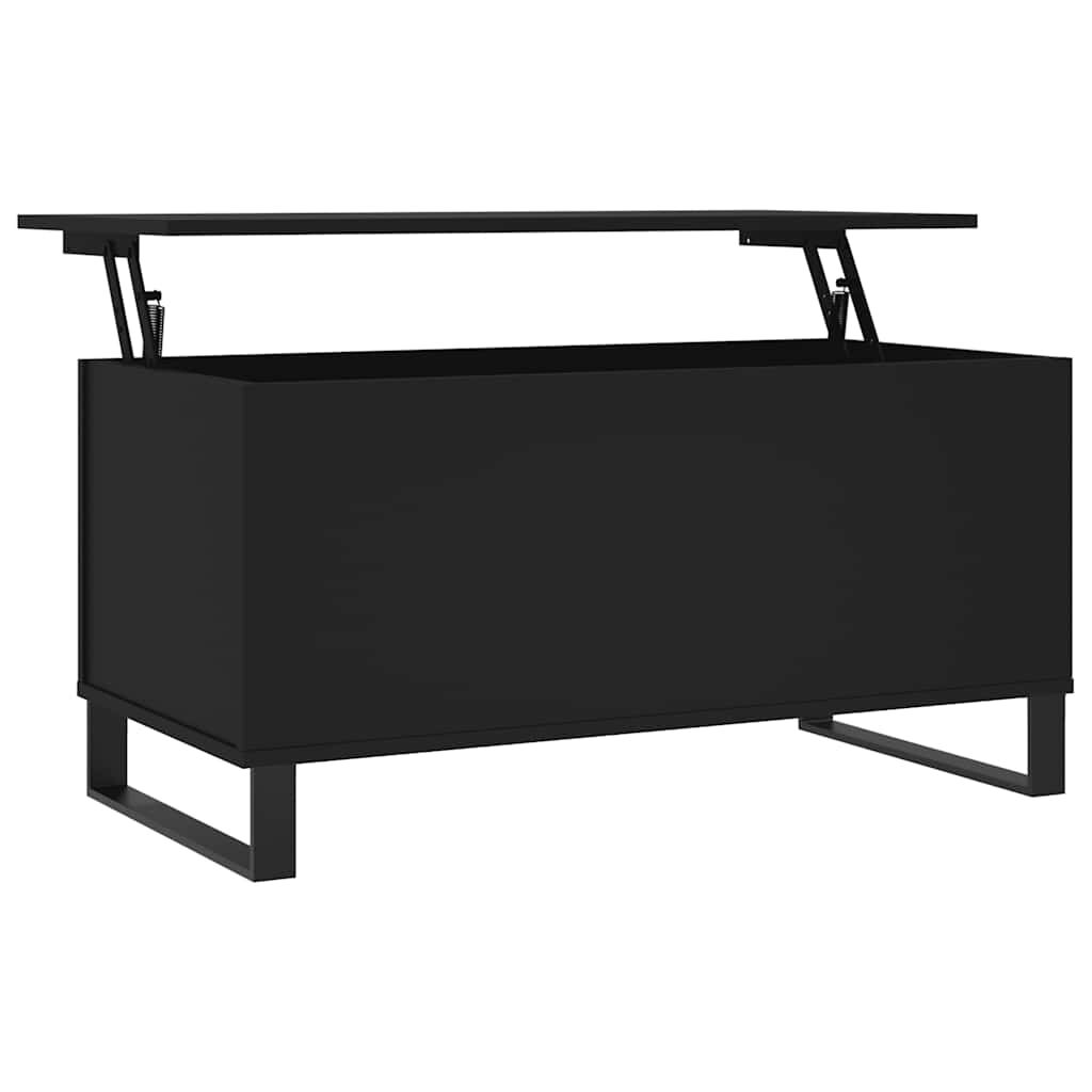 vidaXL Τραπεζάκι Σαλονιού Μαύρο 90x44,5x45 εκ. Επεξεργασμένο Ξύλο