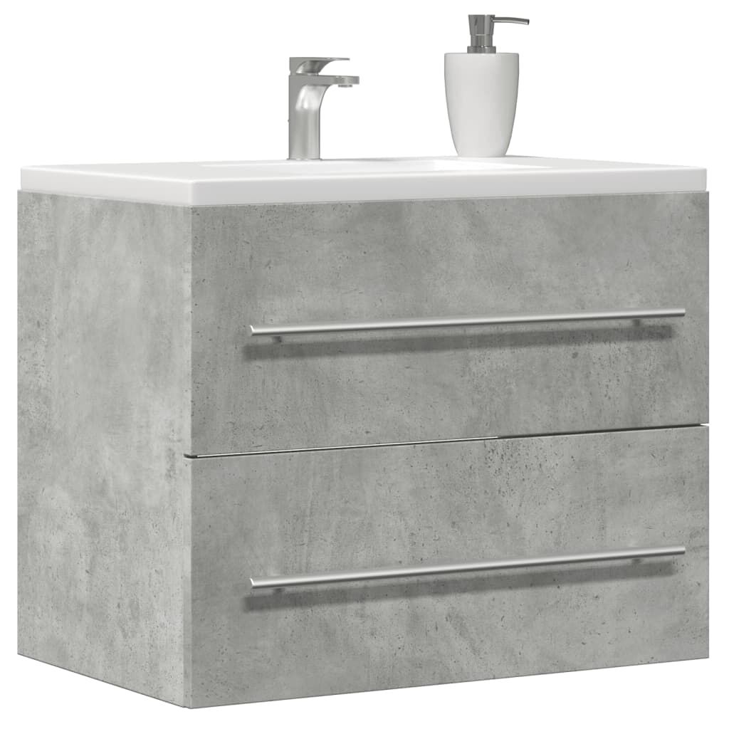 vidaXL Ντουλάπι Νιπτήρα Γκρι Σκυροδέμ. 60 x 38,5 x 48 εκ. Επεξ. Ξύλο