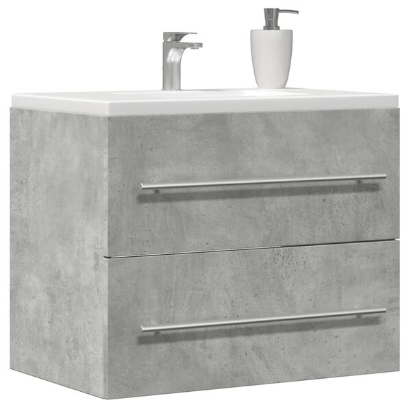 vidaXL Ντουλάπι Νιπτήρα Γκρι Σκυροδέμ. 60 x 38,5 x 48 εκ. Επεξ. Ξύλο