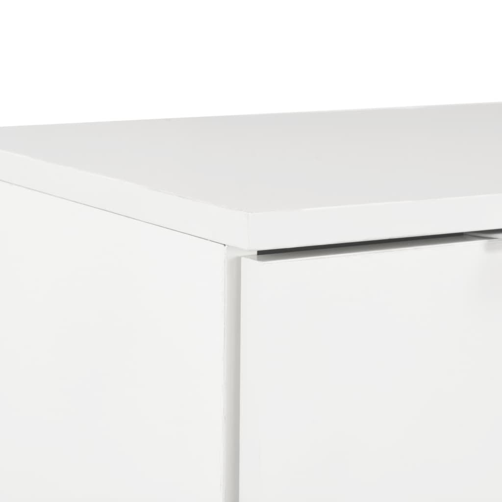 vidaXL Μπουφές Ψηλός Γυαλιστερός Λευκός 71x35x80εκ. Επεξεργασμένο Ξύλο