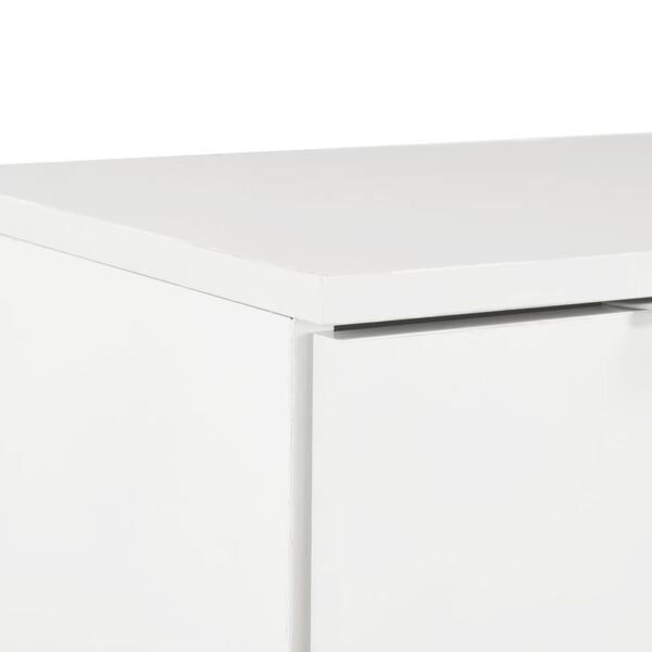 vidaXL Μπουφές Ψηλός Γυαλιστερός Λευκός 71x35x80εκ. Επεξεργασμένο Ξύλο
