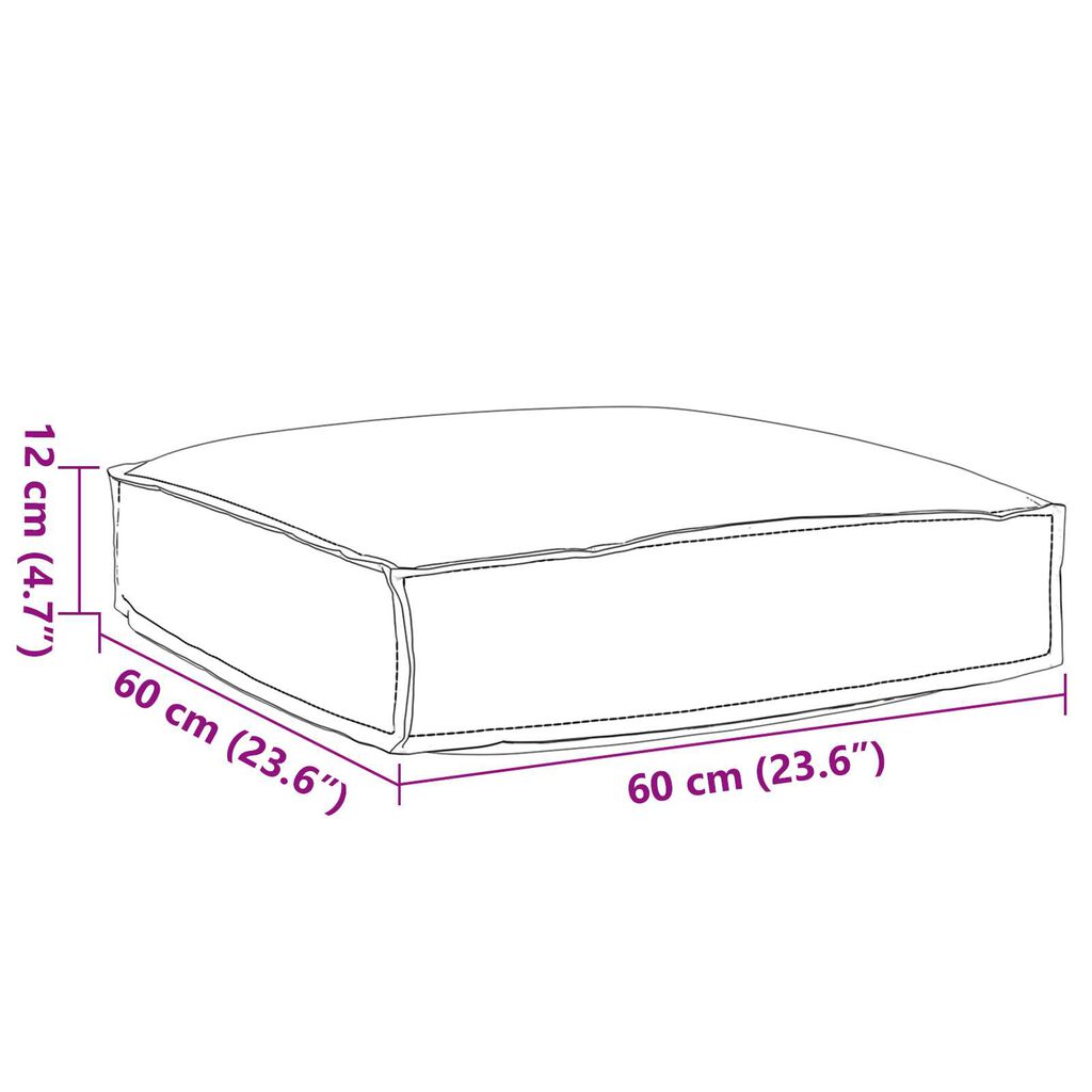 vidaXL Cushion Παλέτας για Καθιστικό Μπλε Ρυθμός 60x60x12 εκ. Ύφασμα Oxford