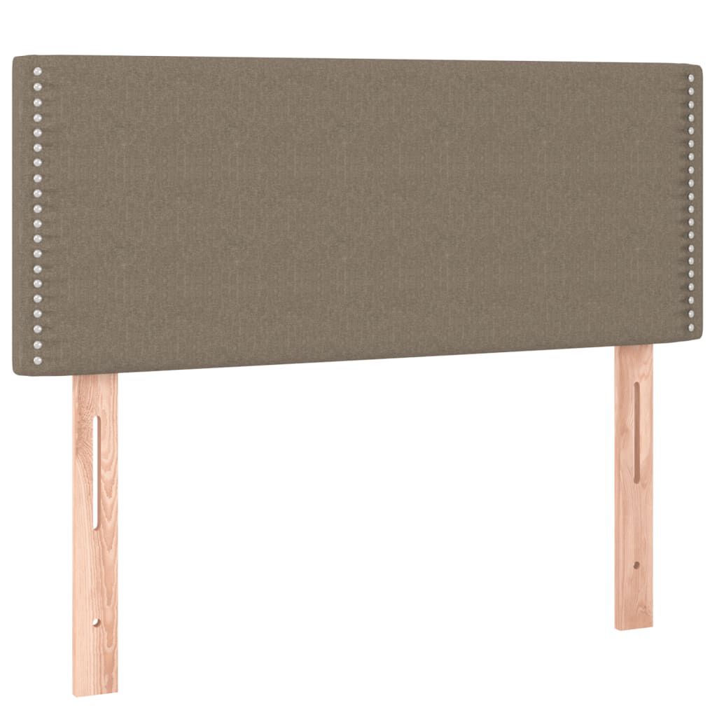 vidaXL Κρεβάτι Boxspring με Στρώμα Taupe 120x190 εκ. Υφασμάτινο
