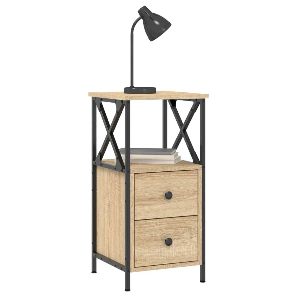 vidaXL Κομοδίνο Sonoma Δρυς 34 x 35,5 x 70 εκ. από Επεξεργασμένο Ξύλο