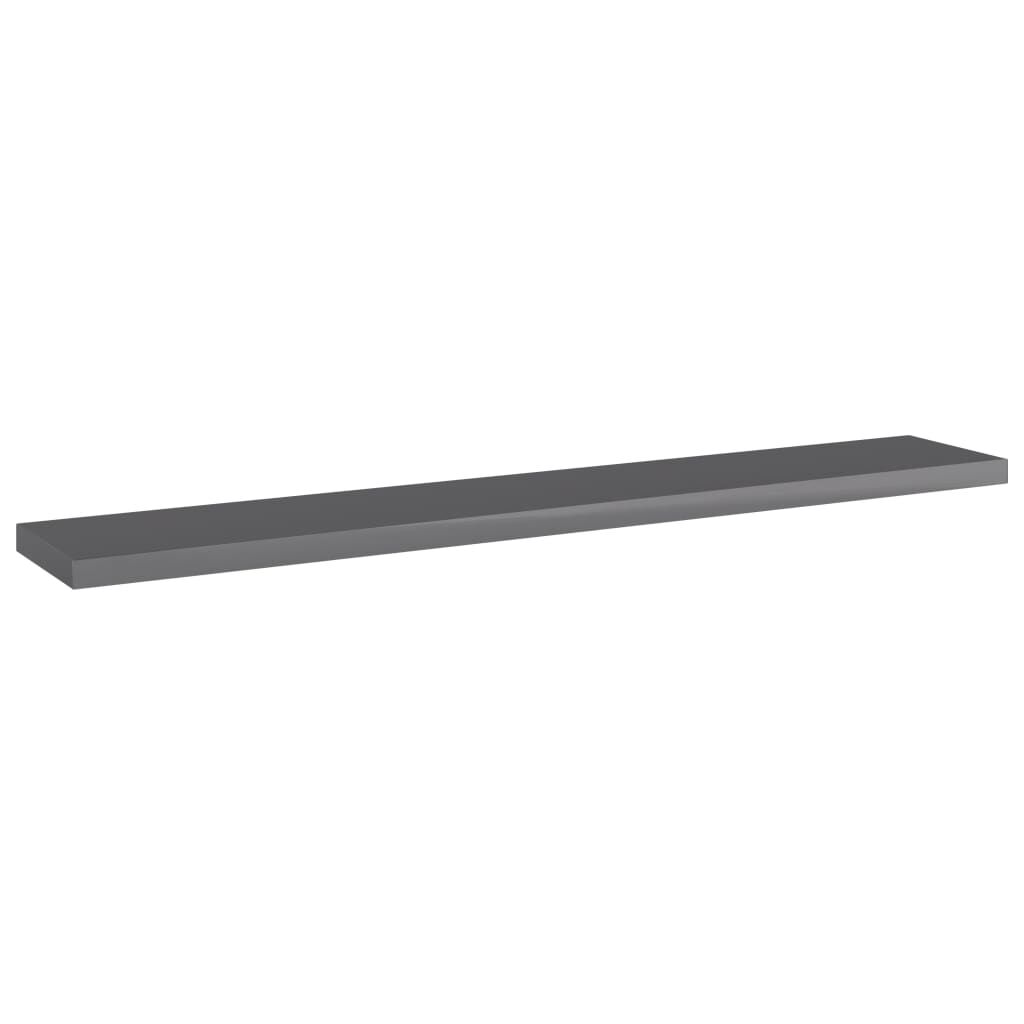 vidaXL Ράφια Βιβλιοθήκης 8 τεμ. Γυαλ. Γκρι 60x10x1,5 εκ. Μοριοσανίδα