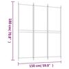 vidaXL Διαχωριστικό Δωματίου με 3 Πάνελ Καφέ 150x180 εκ. από Ύφασμα