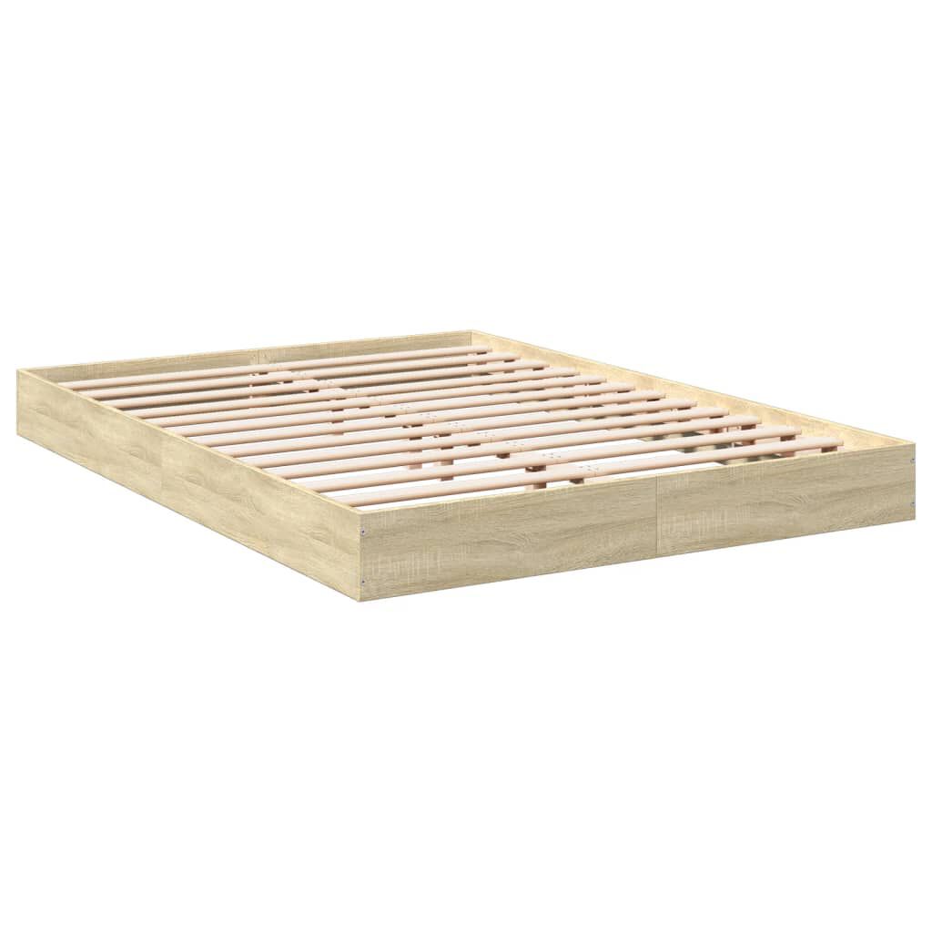 vidaXL Πλαίσιο Κρεβατιού Χωρ. Στρώμα Sonoma Δρυς 140x200εκ. Επ. Ξύλο