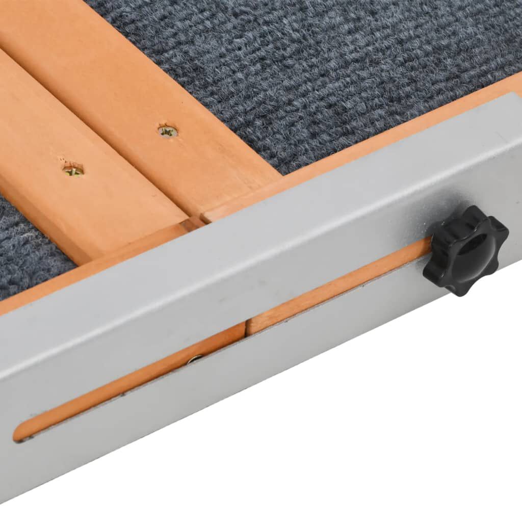 vidaXL Ράμπα Σκύλου Γκρι 120 x 30 εκ. από Μασίφ Ξύλο Ελάτης