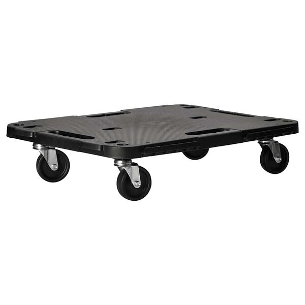vidaXL Τρόλεϊ Μεταφοράς 3 Τεμ. Μαύρα 58 x 38 x 12 εκ. Πολυπροπυλένιο