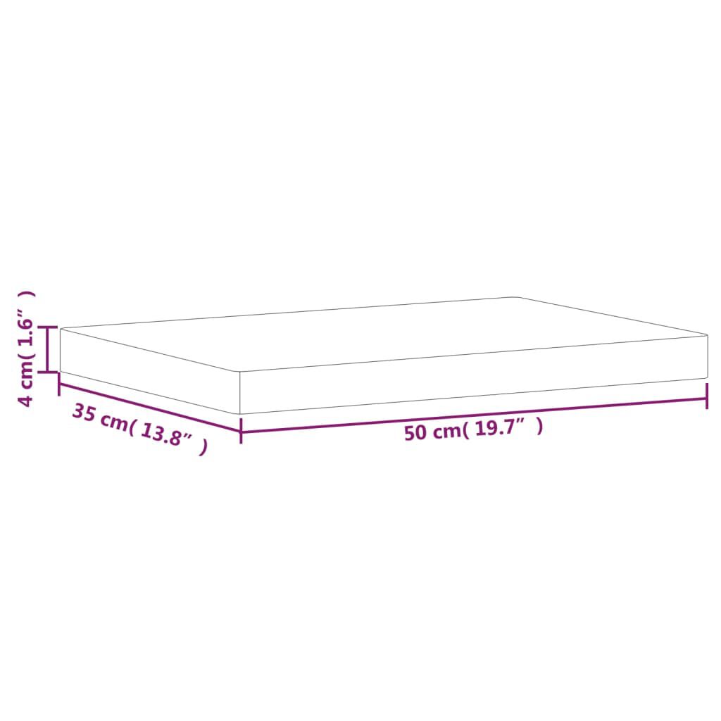 vidaXL Επιφάνεια Κοπής 50x35x4 εκ. από Μασίφ Ξύλο Οξιάς