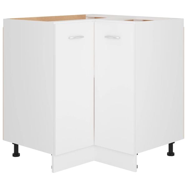vidaXL Ντουλάπι Δαπέδου Γωνιακό Lyon Λευκό 75,5x75,5x81,5εκ.