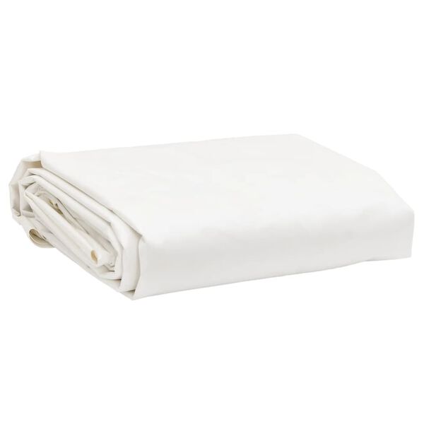 vidaXL Μουσαμάς Λευκός 2,5x4,5 μ. 650 γρ./μ²