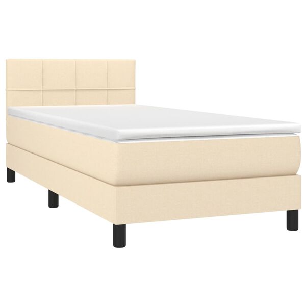 vidaXL &Kappa;&rho;&epsilon;&beta;ά&tau;&iota; Boxspring &mu;&epsilon; &Sigma;&tau;&rho;ώ&mu;&alpha; &Kappa;&rho;&epsilon;&mu; 80 x 200 &epsilon;&kappa;. &Upsilon;&phi;&alpha;&sigma;&mu;ά&tau;&iota;&nu;&omicron;