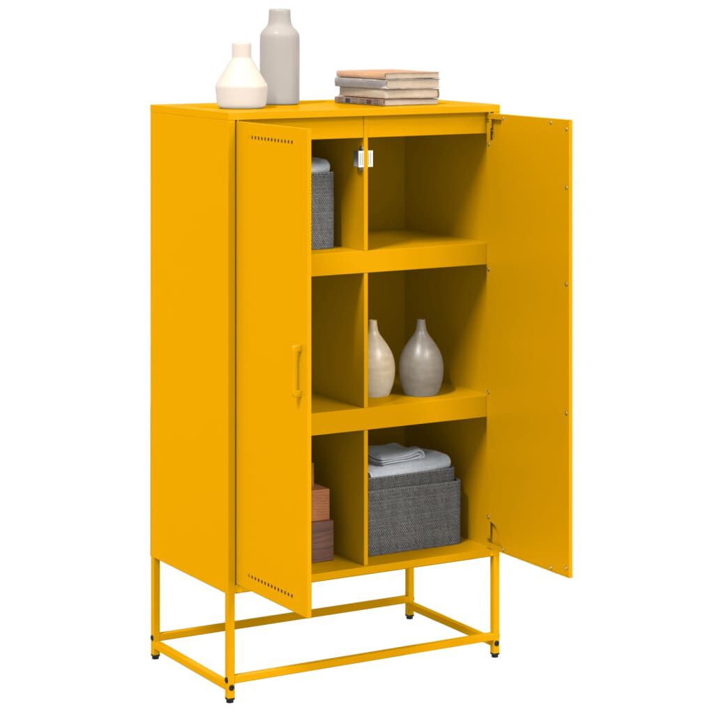 vidaXL Ντουλάπι Μουσταρδί 68,5x38,5x123,5 εκ. από Ατσάλι