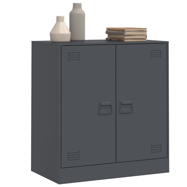 vidaXL Μπουφές Ανθρακί 67x39x73 εκ. από Ατσάλι