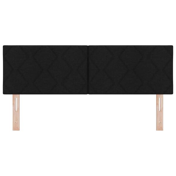 vidaXL Υφασμάτινο Κεφαλάρι Γεωμετρικό με κεφαλάρι Μαύρο 144 cm ύφασμα