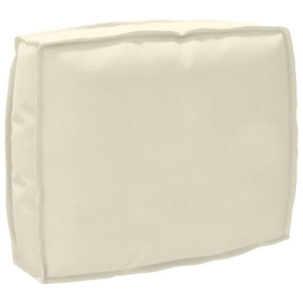 vidaXL Μαξιλάρι παλέτας για πλάτη Κρεμ 50 x 40 x 12 cm Ύφασμα Oxford