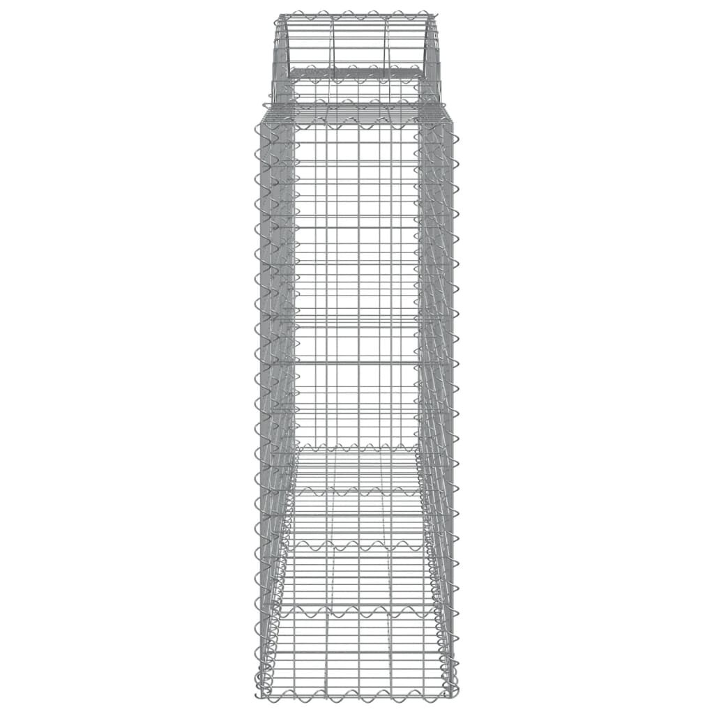 vidaXL Συρματοκιβώτια Τοξωτά 2 τεμ. 200x50x120/140 εκ. Γαλβαν. Ατσάλι