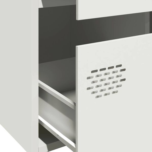 vidaXL Ντουλάπι Λευκό 68x39x101,5 εκ. από Χάλυβα