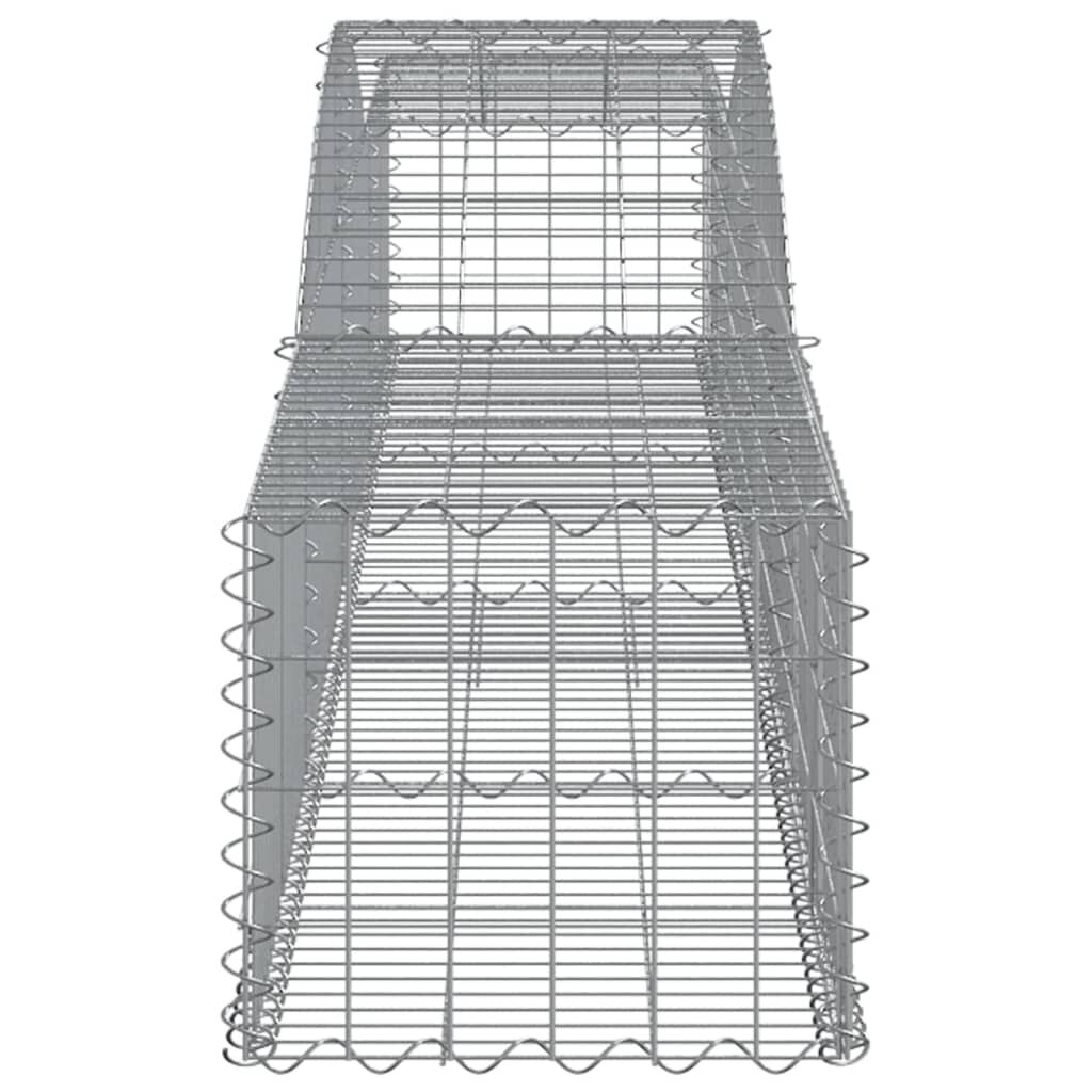 vidaXL Συρματοκιβώτια Τοξωτά 7 τεμ. 400x50x40/60 εκ. Γαλβαν. Ατσάλι
