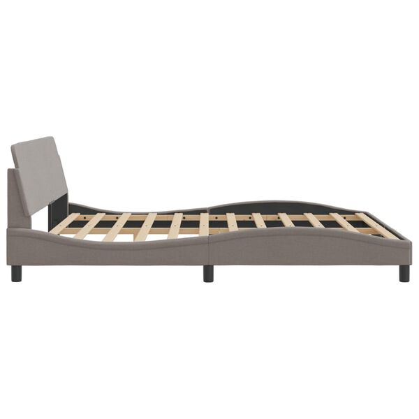 vidaXL Σκελετός Κρεβατιού Χωρίς Στρώμα Taupe 180x200 εκ. Υφασμάτινο