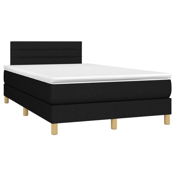 vidaXL &Kappa;&rho;&epsilon;&beta;ά&tau;&iota; Boxspring &mu;&epsilon; &Sigma;&tau;&rho;ώ&mu;&alpha; & LED &Mu;&alpha;ύ&rho;&omicron; 120x200 &epsilon;&kappa;. &Upsilon;&phi;&alpha;&sigma;&mu;ά&tau;&iota;&nu;&omicron;