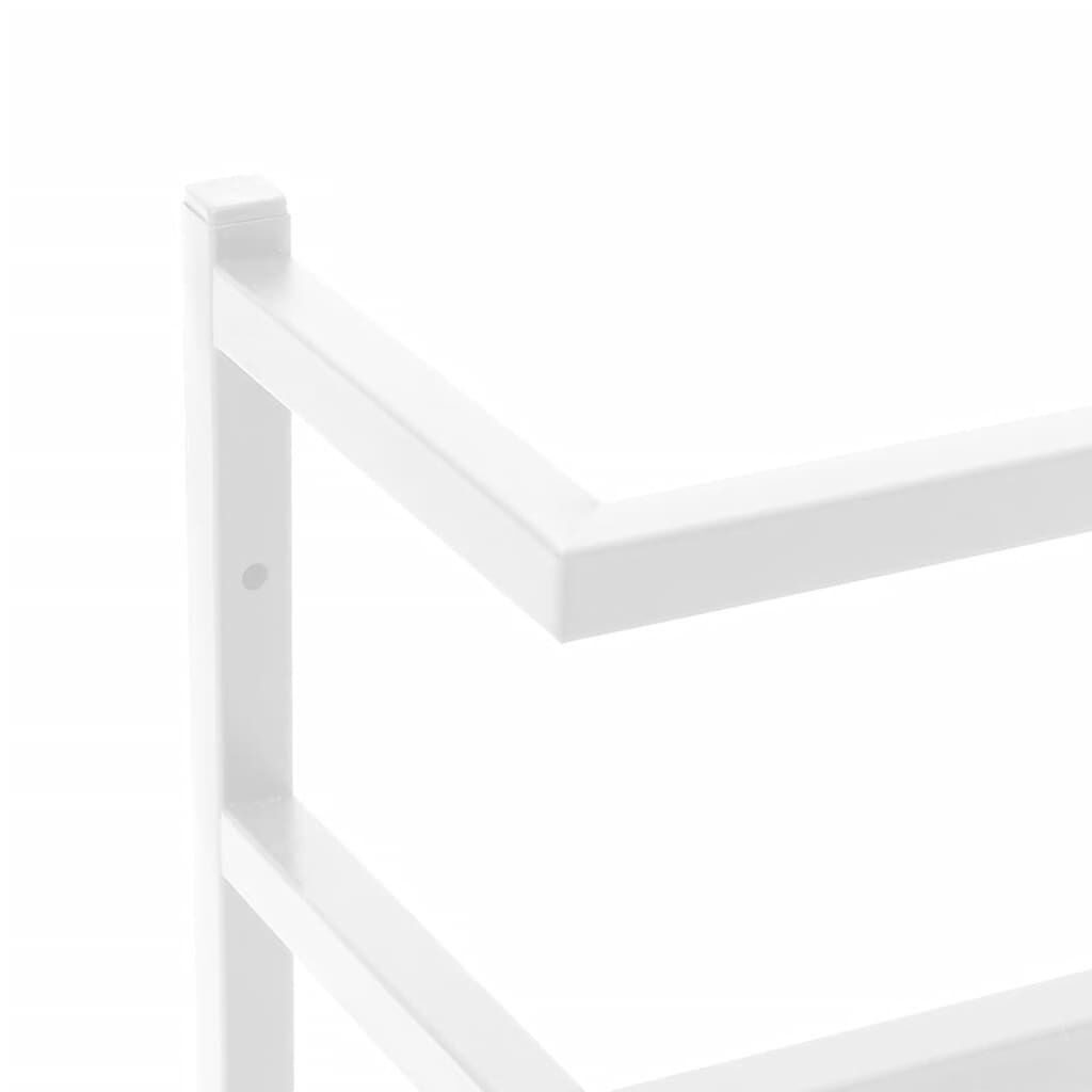 vidaXL Βάση για Πετσέτες Επιτοίχια Λευκή 24 x 12 x 48 εκ. Ατσάλινη
