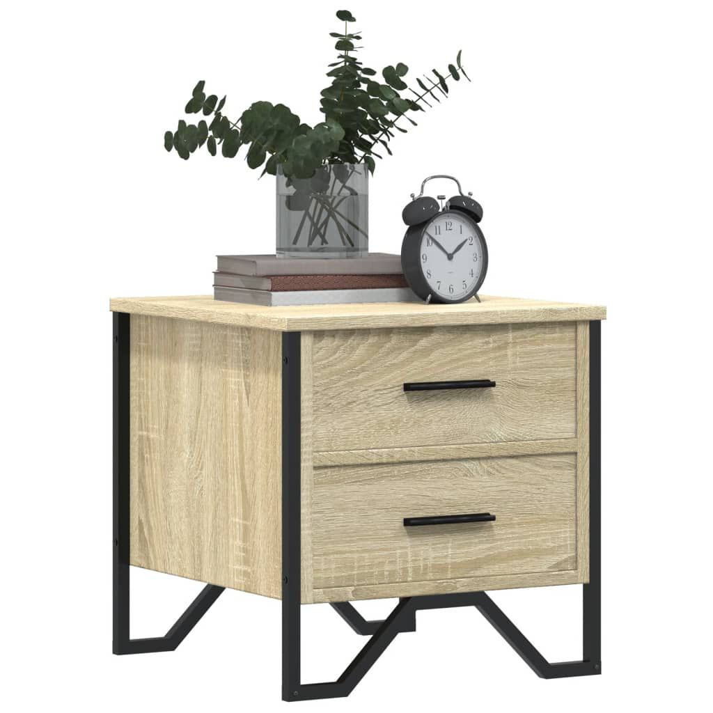 vidaXL Κομοδίνα 2 τεμ. Sonoma Δρυς 40x41x40 εκ. από Επεξεργασμένο Ξύλο