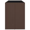 vidaXL Τραπέζι Μπαρ με Γυάλ. Επιφάνεια Καφέ 185x80x110 εκ. Συνθ. Ρατάν