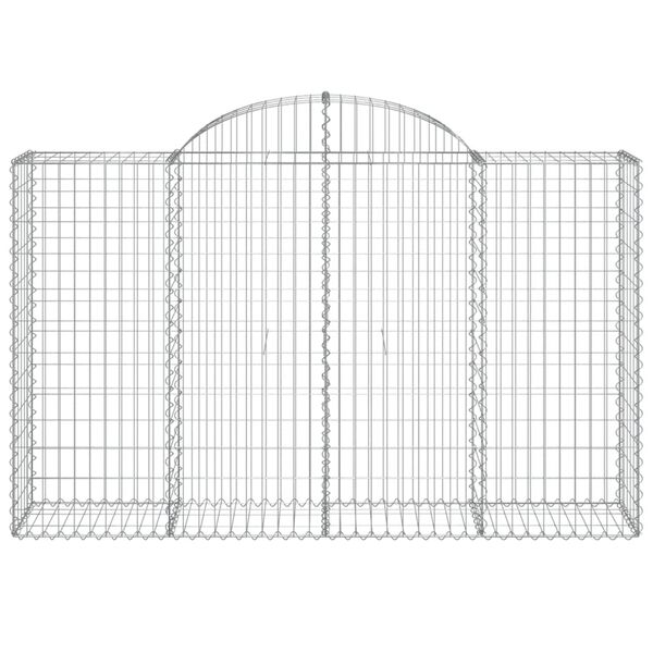 vidaXL Συρματοκιβώτια Τοξωτά 11 τεμ. 200x50x120/140 εκ. Γαλβαν. Ατσάλι