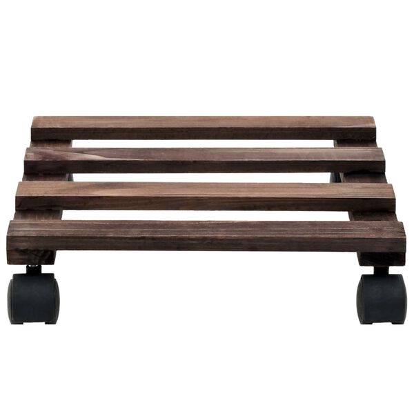 vidaXL Βάσεις για Γλάστρες με Ρόδες 4 τεμ. 25 x 25 εκ. από Ξύλο Κέδρου