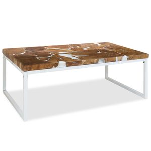 vidaXL &Tau;&rho;&alpha;&pi;&epsilon;&zeta;ά&kappa;&iota; &Sigma;&alpha;&lambda;&omicron;&nu;&iota;&omicron;ύ 110 x 60 x 40 &epsilon;&kappa;. &alpha;&pi;ό &Xi;ύ&lambda;&omicron; Teak &kappa;&alpha;&iota; &Rho;&eta;&tau;ί&nu;&eta;