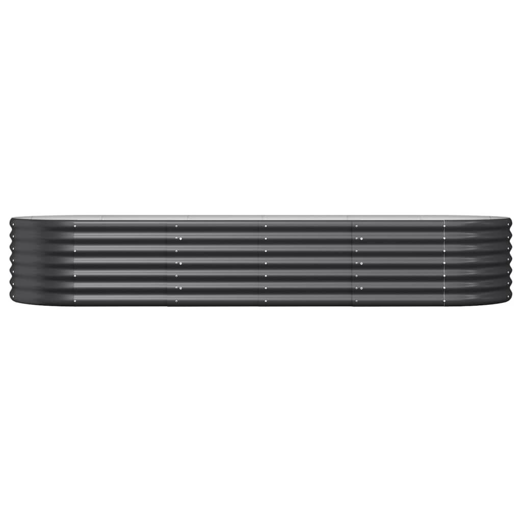 vidaXL Ζαρντινιέρα Ανθρακί 224x80x36 εκ Ατσάλι με Ηλεκτρ. Βαφή Πούδρας