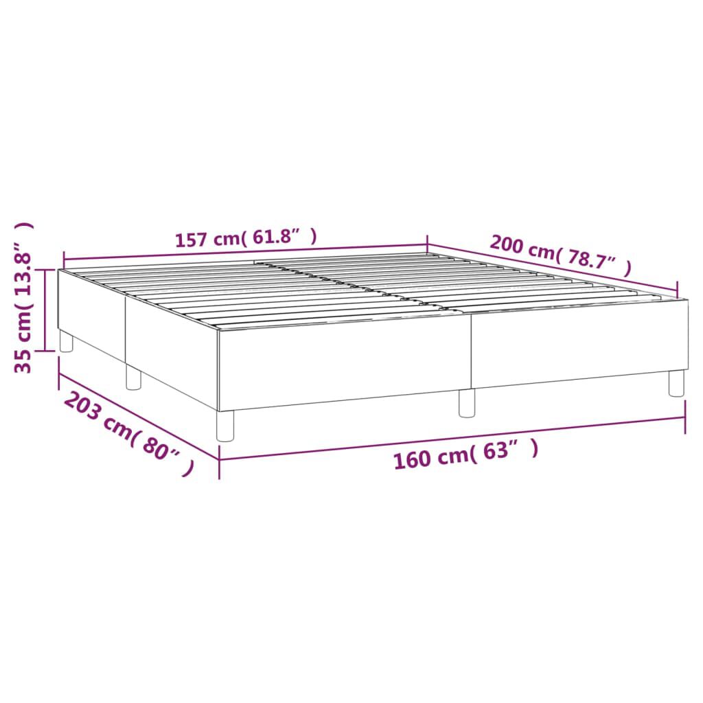 vidaXL Πλαίσιο Κρεβατιού Κρεμ 160x200 εκ. από Συνθετικό Δέρμα