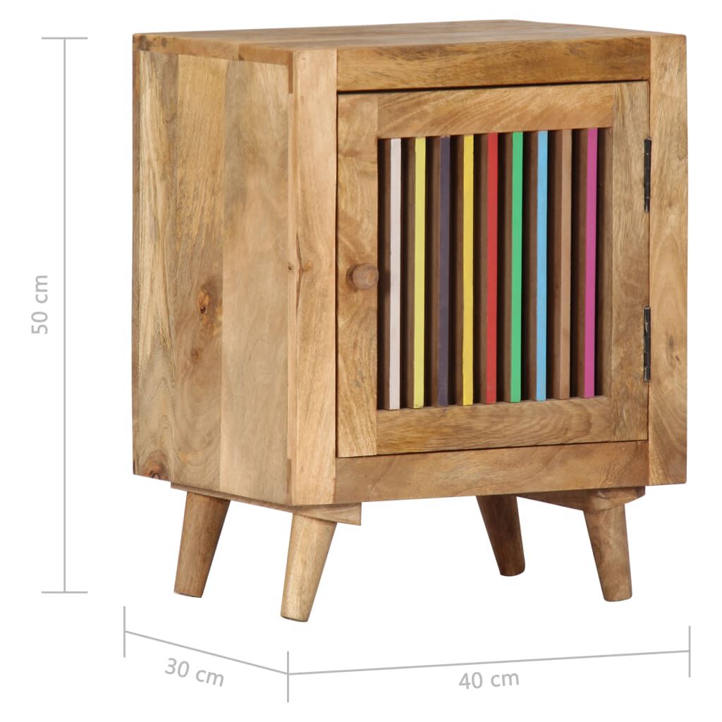 vidaXL Κομοδίνο 40 x 30 x 50 εκ. από Μασίφ Ξύλο Μάνγκο