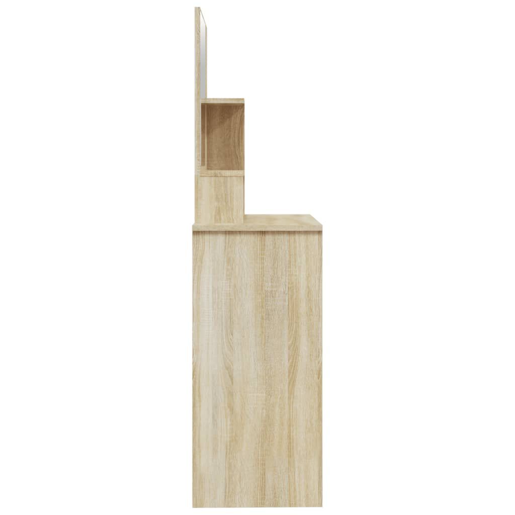 vidaXL Μπουντουάρ με Καθρέφτη Sonoma Δρυς 86,5x35x136 εκ.