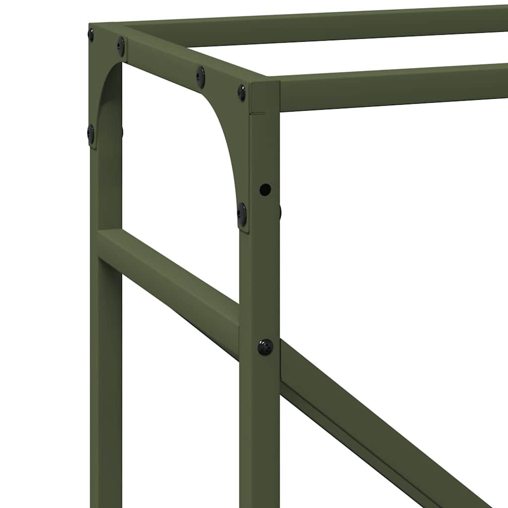 vidaXL Ράφι για καυσόξυλα 40x25x100 εκ. Ατσάλι ψυχρής έλασης