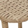 vidaXL Πτυσσόμενο τραπέζι κήπου Μπεζ 90x51x75 cm Poly Rattan