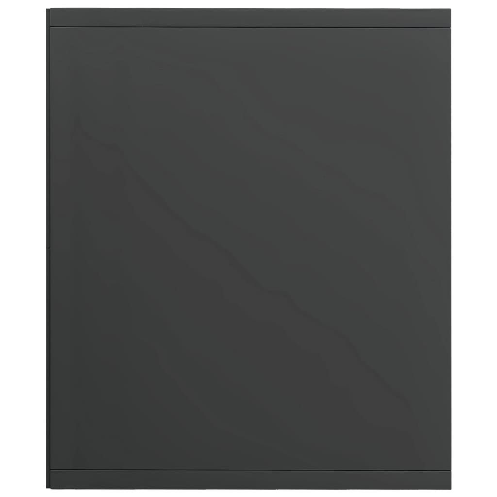vidaXL Βιβλιοθήκη/Έπιπλο TV Γυαλιστερό Γκρι 36x30x114 εκ. Επεξ. Ξύλο