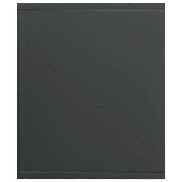 vidaXL Βιβλιοθήκη/Έπιπλο TV Γυαλιστερό Γκρι 36x30x114 εκ. Επεξ. Ξύλο